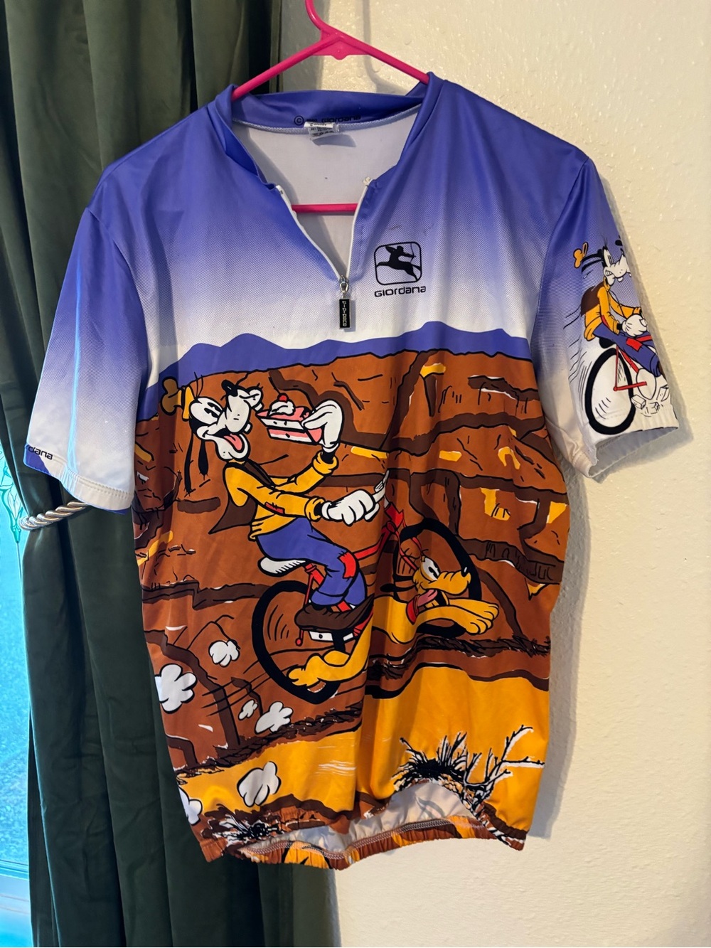 RARE Giordana Men's Short-Sleeve Cycling Jersey in Blue & Orange 1992